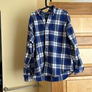 Men’s Banana Republic plaid shirt.